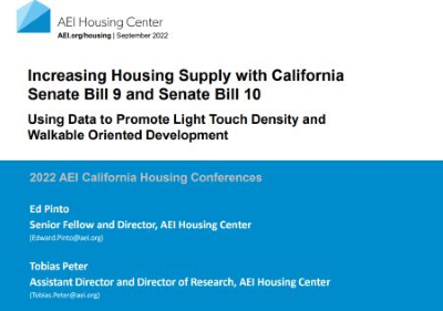 California Housing Conference presentation